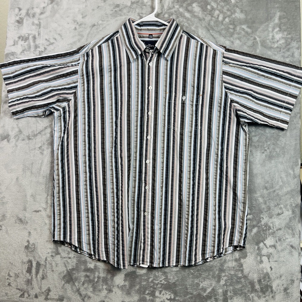 Engbers Regular Fit Shirt XXL 45 46 Multicolored Stripes Button Down Short Sleev